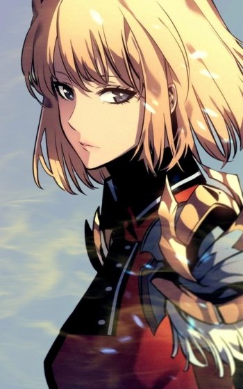 Phone wallpaper featuring Cha Hae-in from the anime Solo Leveling, designed for seamless display on both iPhones and Android phones.