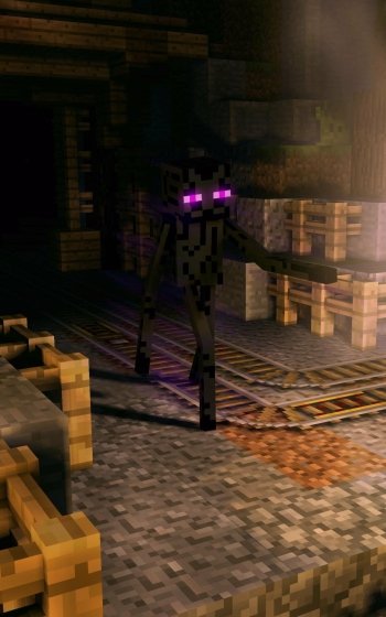 Enderman video game Minecraft Phone Wallpaper