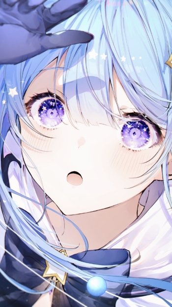 purple eyes Anime girl anime girl Phone Wallpaper