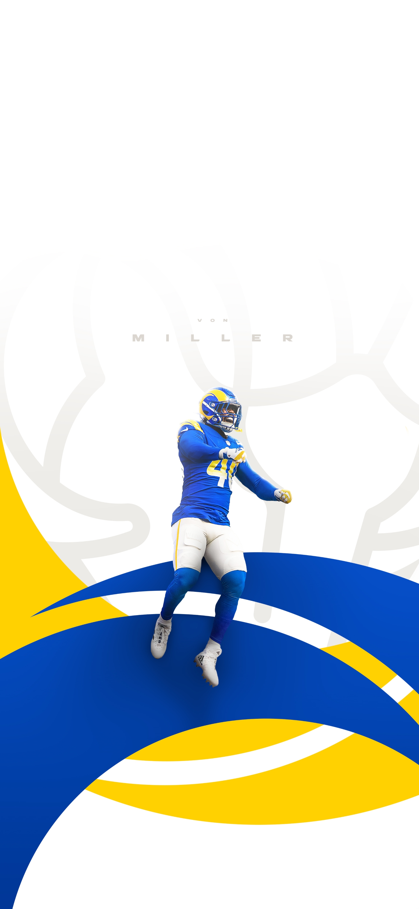 Download wallpapers Los Angeles Rams new logo, 2020, NFL, blue