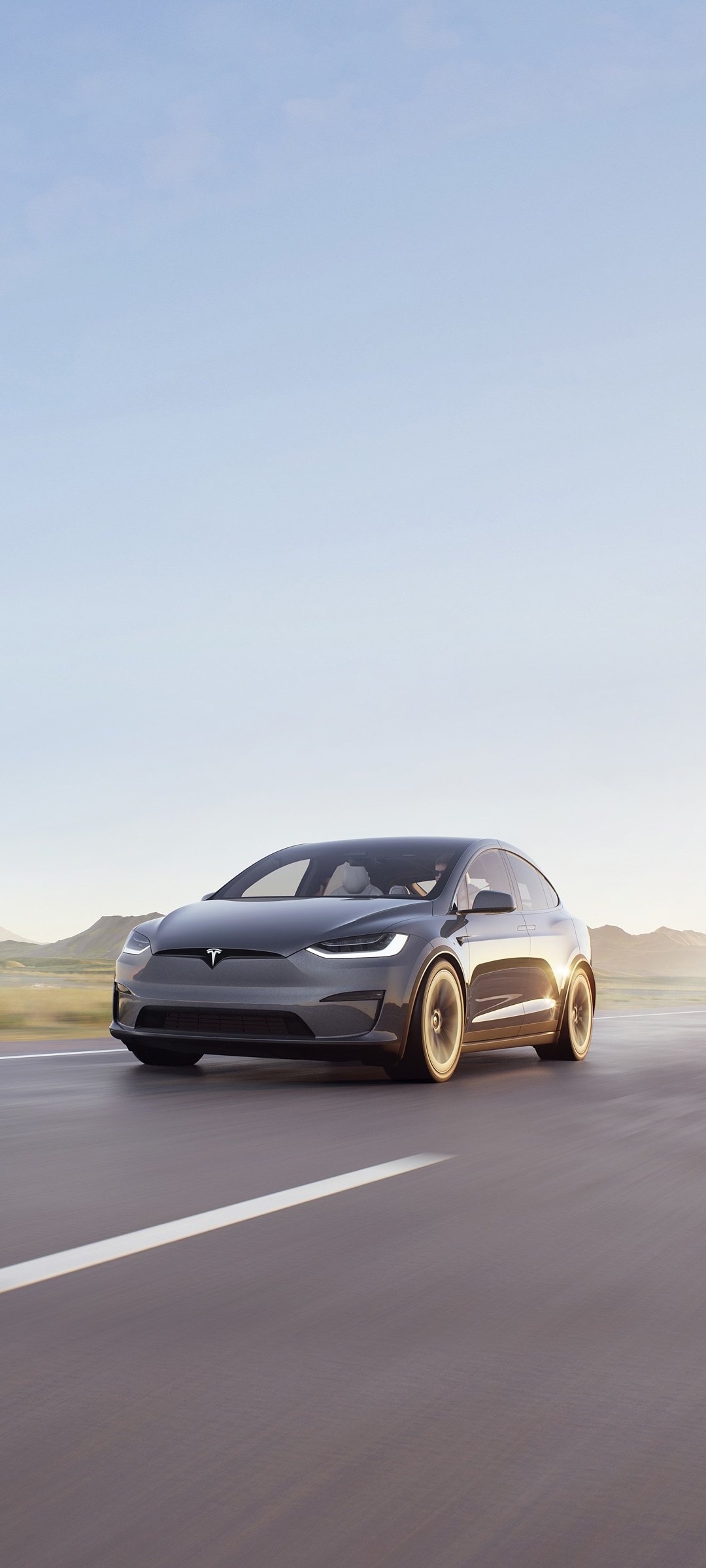 Download Vehicle Tesla Model X Plaid Phone Wallpaper