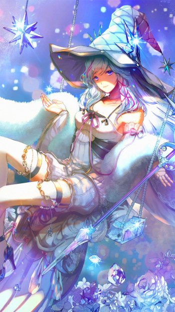 witch hat Rilliona The Magistus Glass Witch Anime Yu-Gi-Oh! Phone Wallpaper