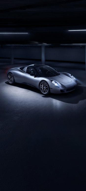 silver car supercar vehicle Gordon Murray Automotive T.33 Phone Wallpaper