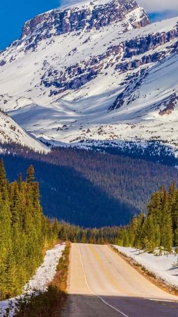 road nature mountain Phone Wallpaper