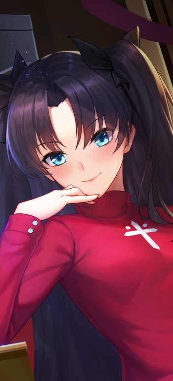 Rin Tohsaka Anime Fate/Stay Night Phone Wallpaper