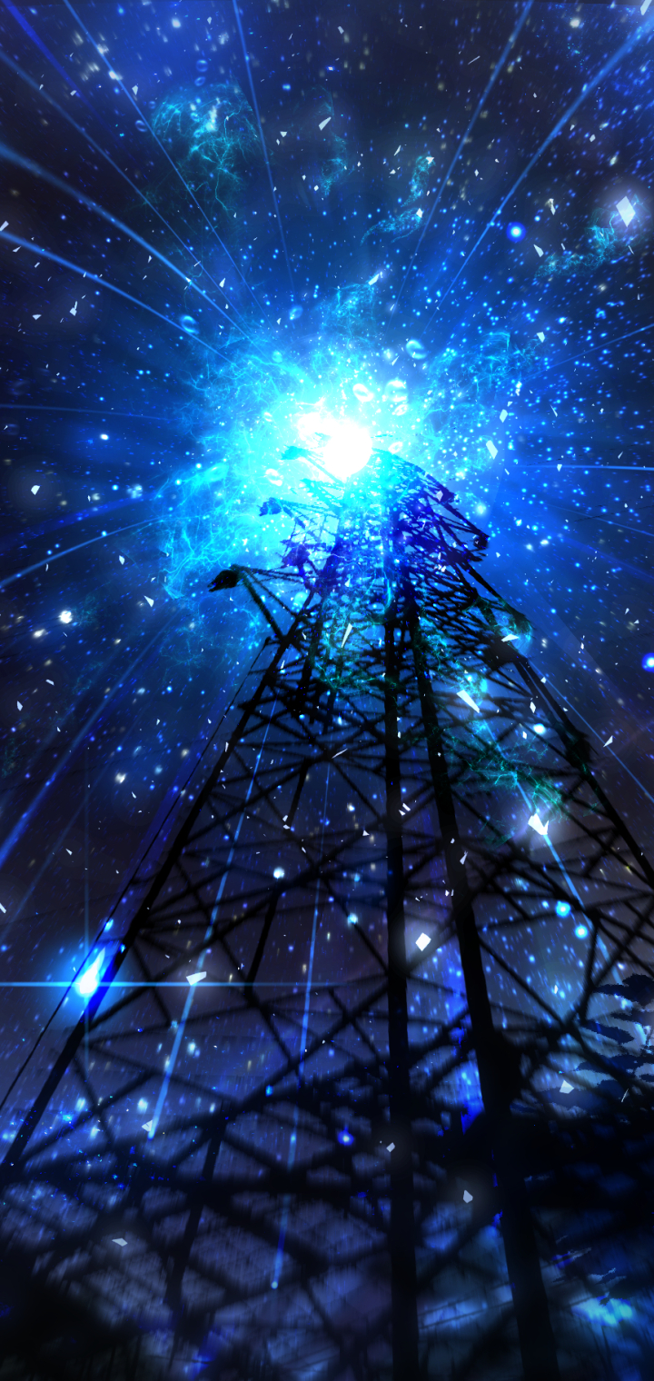 Electrical Tower Exploding At Night - Mobile Abyss
