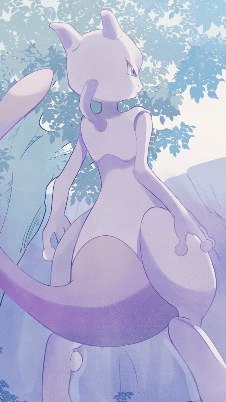 Download Mewtwo (Pokémon) Anime Pokemon Phone Wallpaper