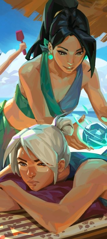 Sage (Valorant) Jett (Valorant) video game Valorant Phone Wallpaper