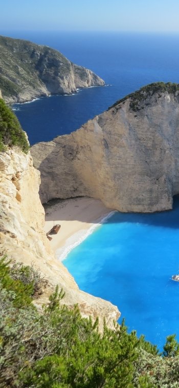 Zakynthos beach nature coastline Phone Wallpaper