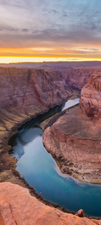 Arizona colorado river canyon nature Horseshoe Bend Phone Wallpaper