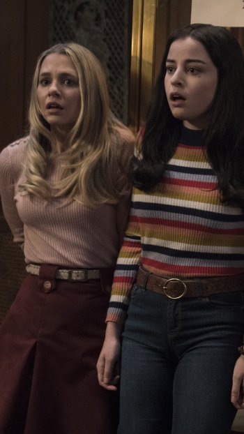 Madison Iseman Katie Sarife movie Annabelle Comes Home Phone Wallpaper