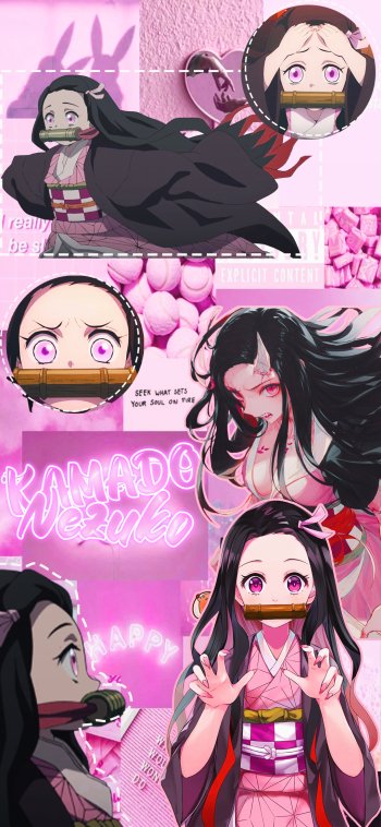Nezuko Kamado Anime Demon Slayer: Kimetsu no Yaiba Phone Wallpaper