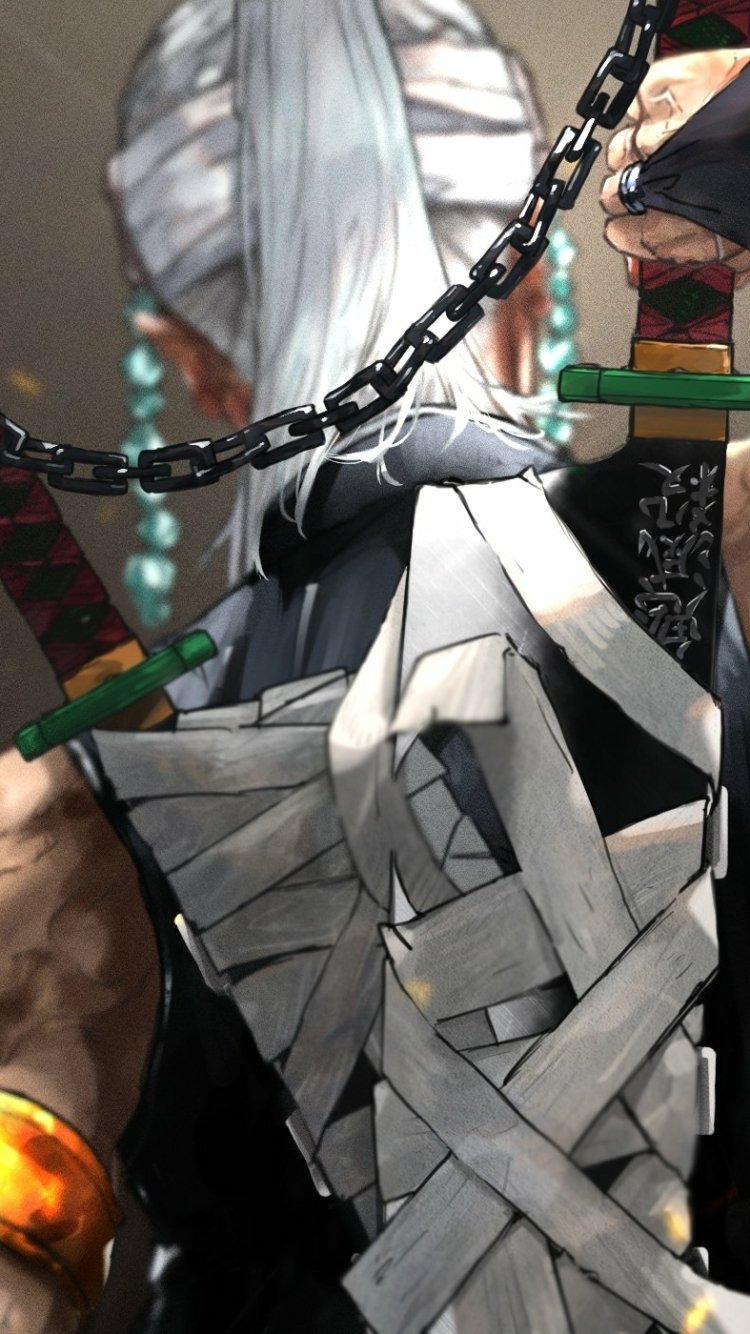 Download Tengen Uzui Anime Demon Slayer: Kimetsu No Yaiba Phone Wallpaper