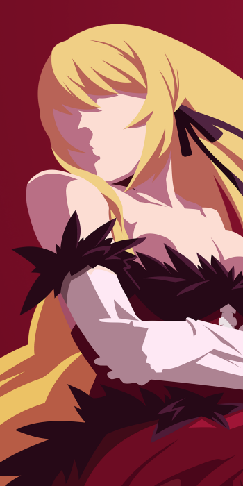 Kiss-shot Acerola-orion Heart-under-blade Shinobu Oshino Anime Monogatari (Series) Phone Wallpaper