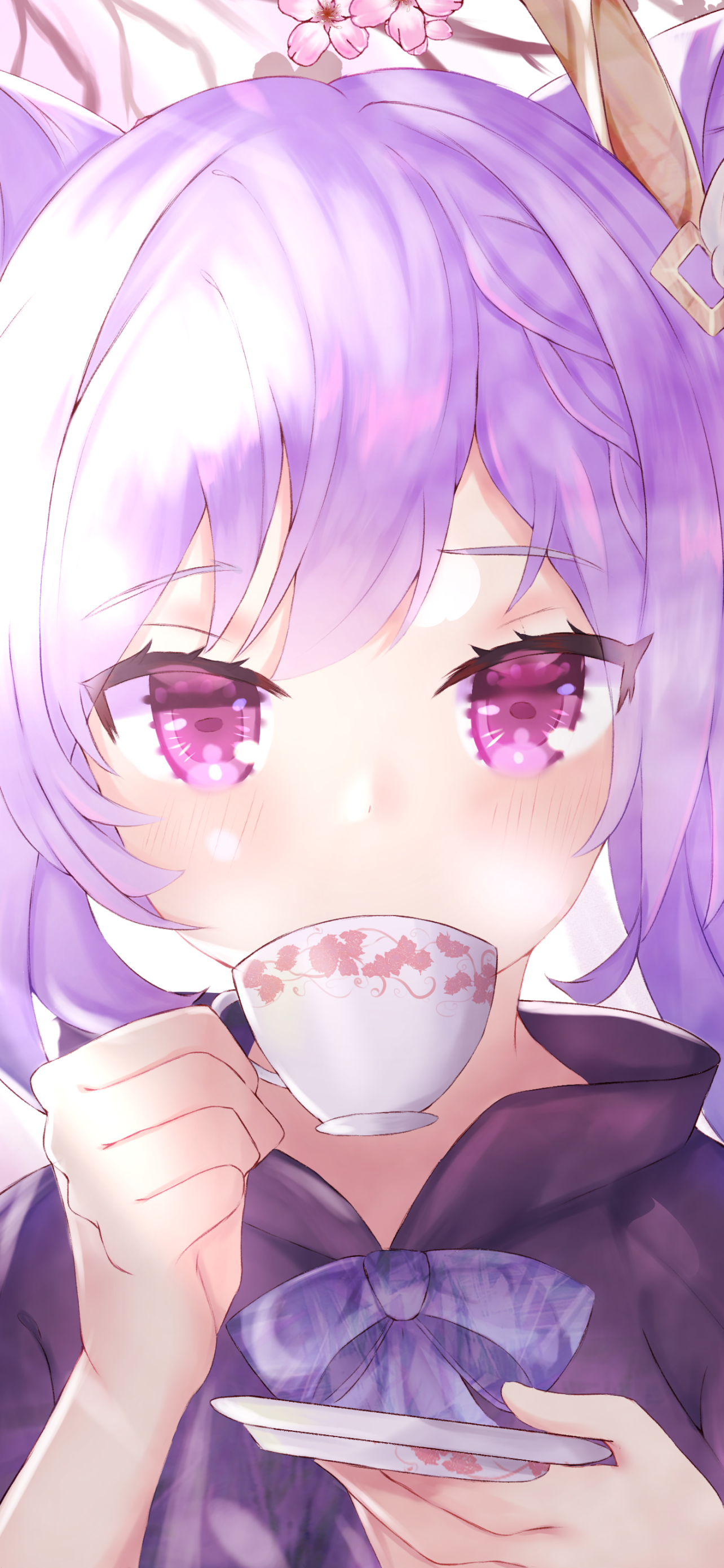 Download Keqing (Genshin Impact) Video Game Genshin Impact Phone Wallpaper