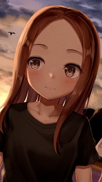 child Takagi (Karakai Jouzu no Takagi-san) Anime Teasing Master Takagi-san Phone Wallpaper