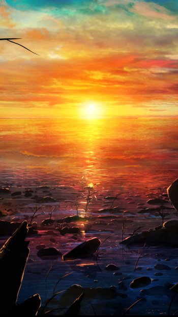 horizon Anime anime sunset Phone Wallpaper