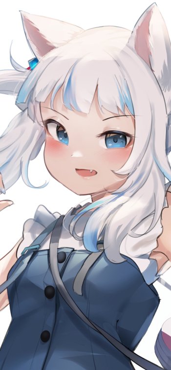 hololive Gawr Gura Anime Virtual Youtuber Phone Wallpaper