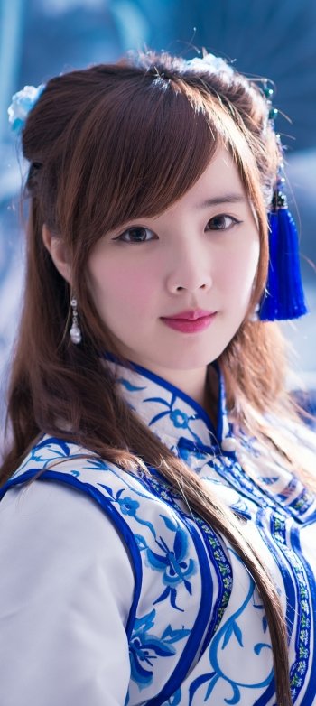 Taiwanese asian model woman Yu Chen Zheng Phone Wallpaper