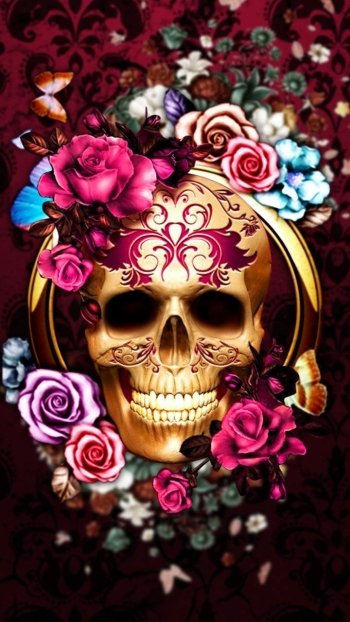 dark skull Phone Wallpaper