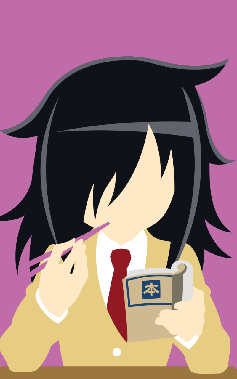 Watamote Phone Wallpaper by Carionto