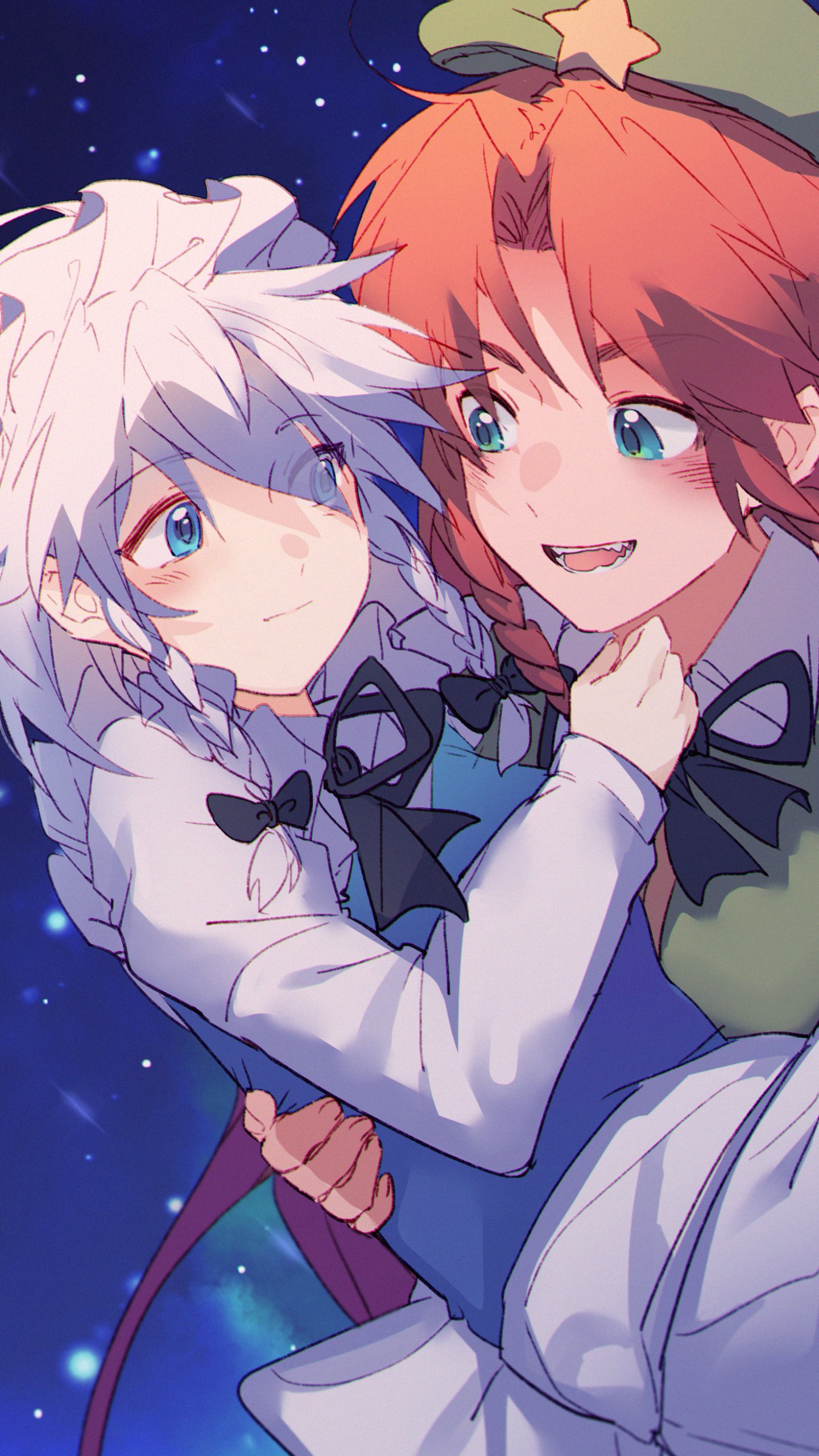 Download Sakuya Izayoi Hong Meiling Anime Touhou Phone Wallpaper