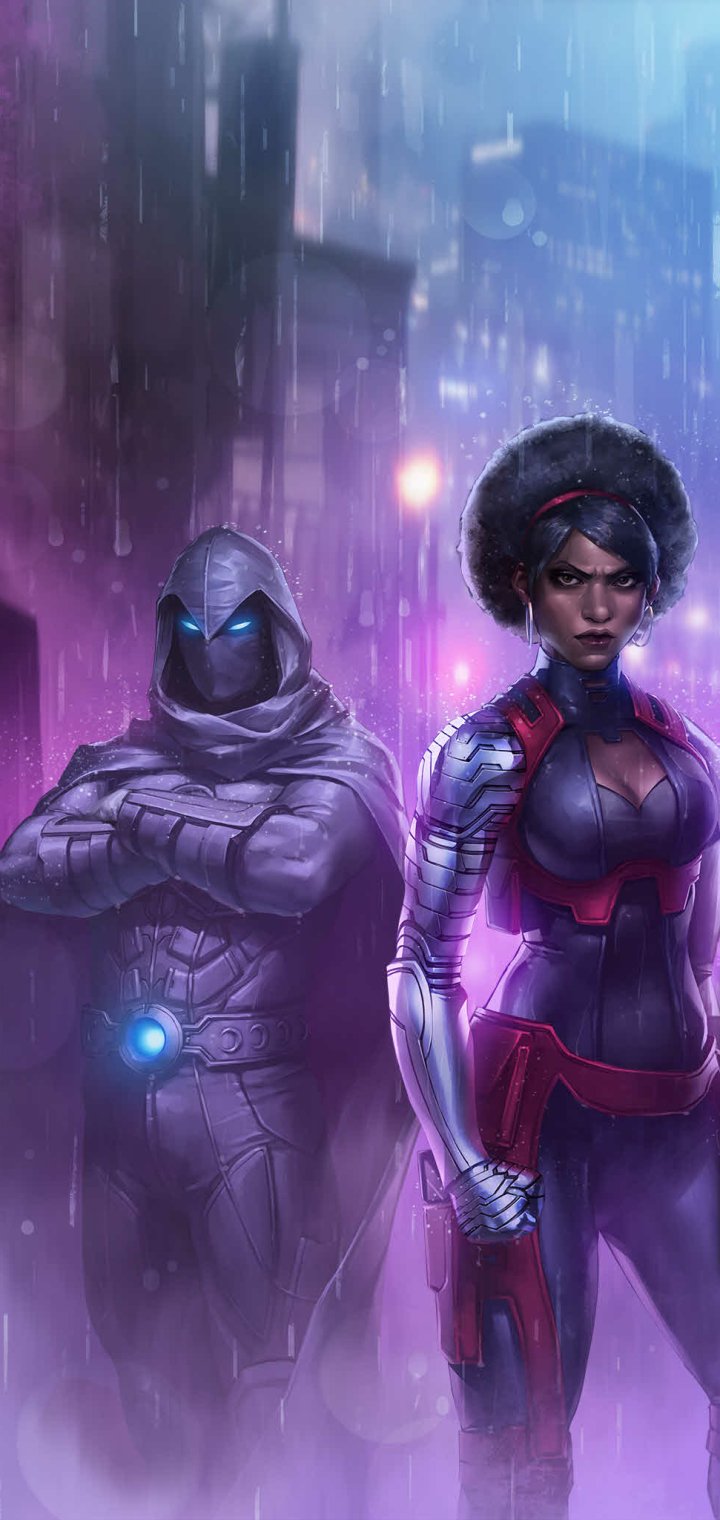 Download Moon Knight Misty Knight Video Game Marvel: Future Fight Phone  Wallpaper - Mobile Abyss