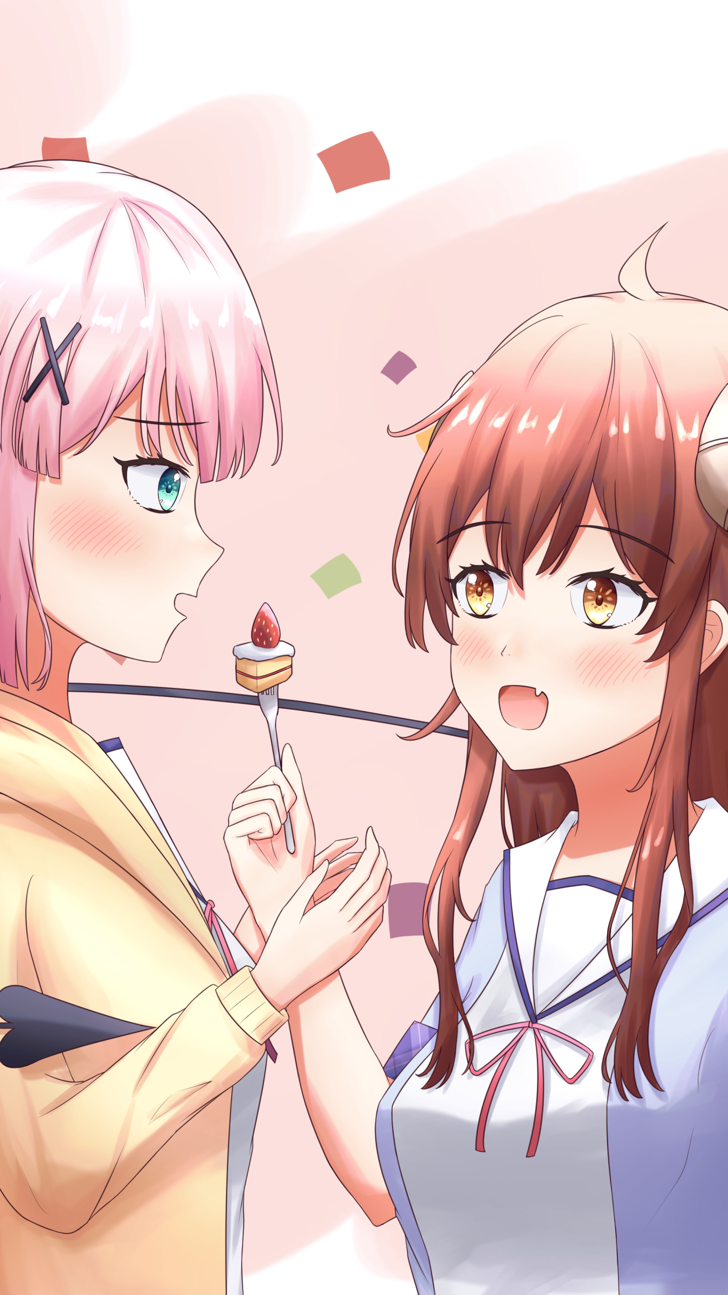 Download Momo Chiyoda Yuuko Yoshida Anime The Demon Girl Next Door Phone Wallpaper