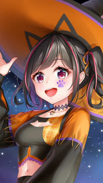 witch hat Anime girl anime girl Phone Wallpaper