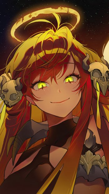 yellow eyes Anime girl anime girl Phone Wallpaper