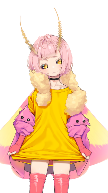  Anime girl wearing a yellow dress by AGNAMORE