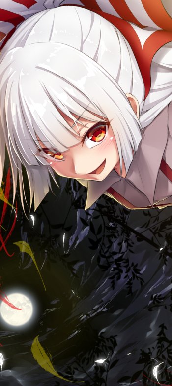 Fujiwara no Mokou Anime Touhou Phone Wallpaper