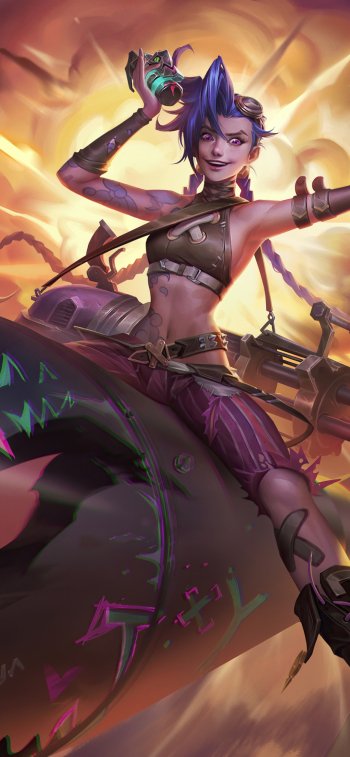 Jinx (League Of Legends) TV Show Arcane Phone Wallpaper