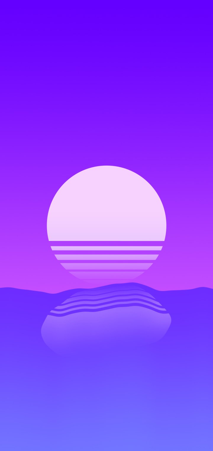 Download Minimalist Artistic Retrowave Phone Wallpaper
