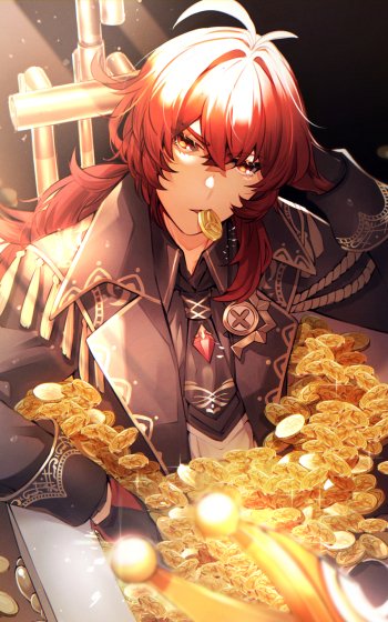 Diluc (Genshin Impact) video game Genshin Impact Phone Wallpaper