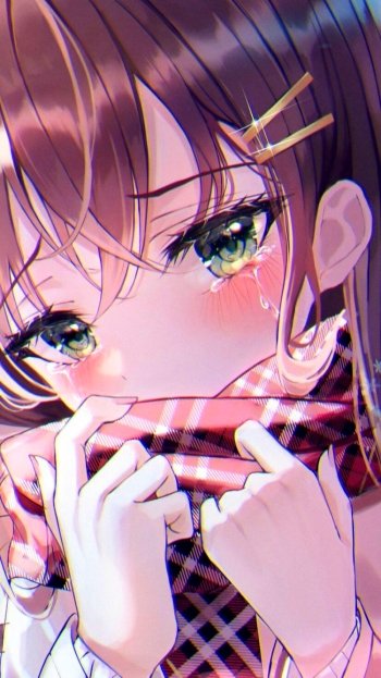 tears crying Anime girl anime girl Phone Wallpaper