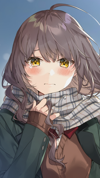 yellow eyes Anime girl anime girl Phone Wallpaper