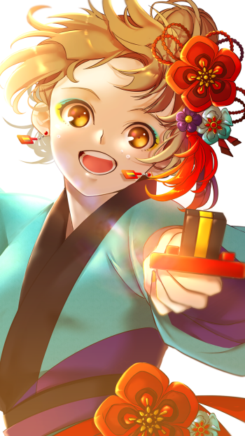 kimono Anime girl anime girl Phone Wallpaper
