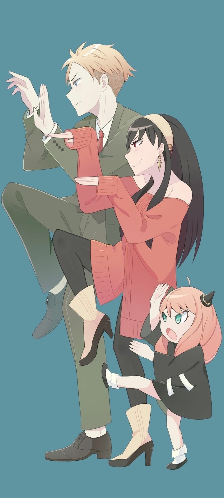 Download Loid Forger Yor Forger Anya Forger Anime Spy X Family Phone Wallpaper