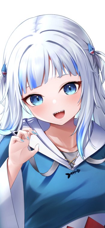 hololive Gawr Gura Anime Virtual Youtuber Phone Wallpaper
