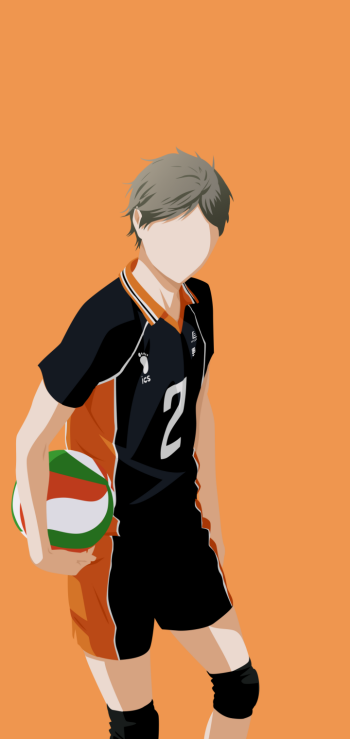 Kōshi Sugawara Anime Haikyū!! Phone Wallpaper