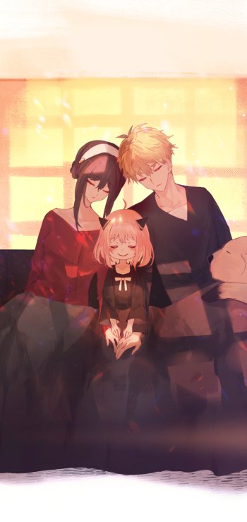 Yor Forger Anya Forger Loid Forger Anime Spy x Family Phone Wallpaper