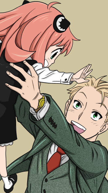 Loid Forger Anya Forger Anime Spy x Family Phone Wallpaper