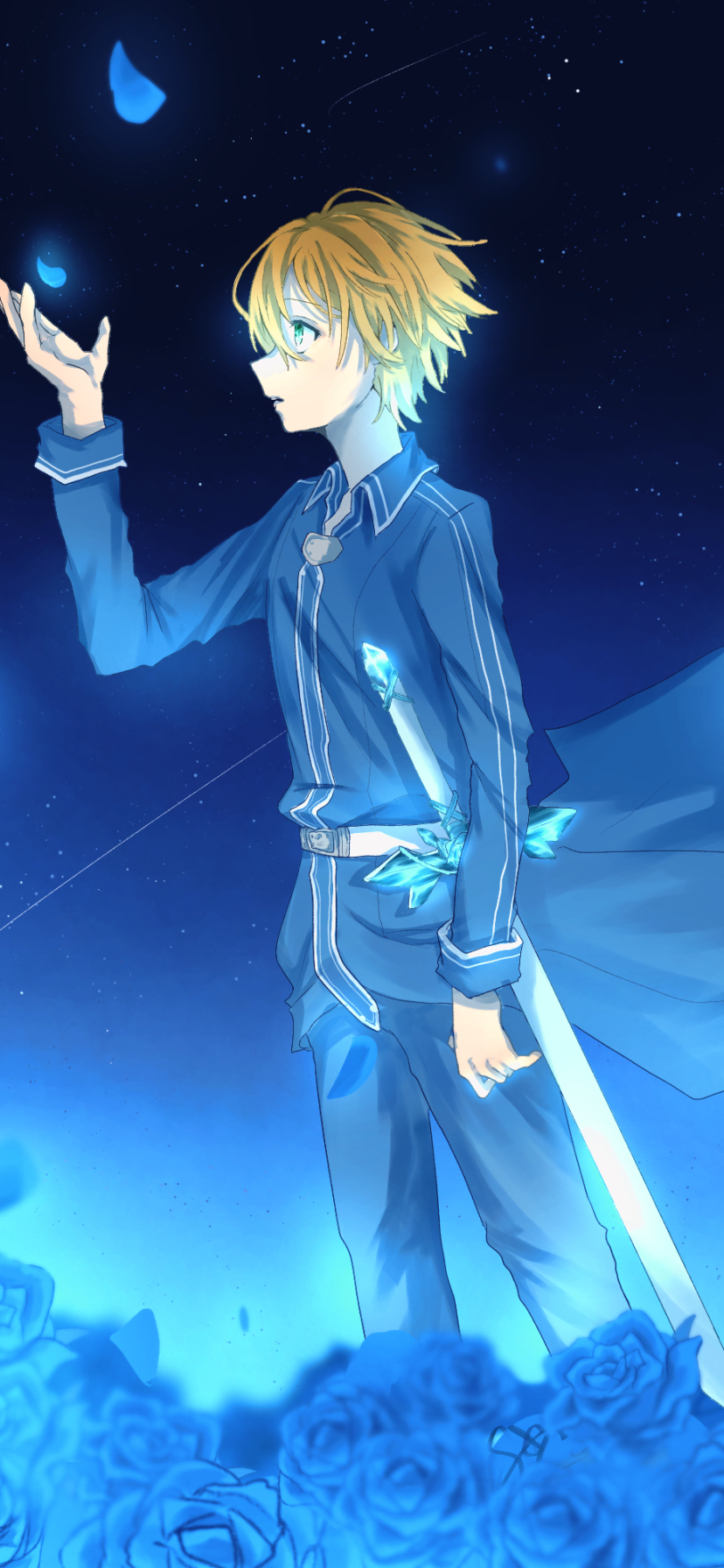 Download Sword Art Online's Eugeo in a Thoughtful Pose Wallpaper |  Wallpapers.com