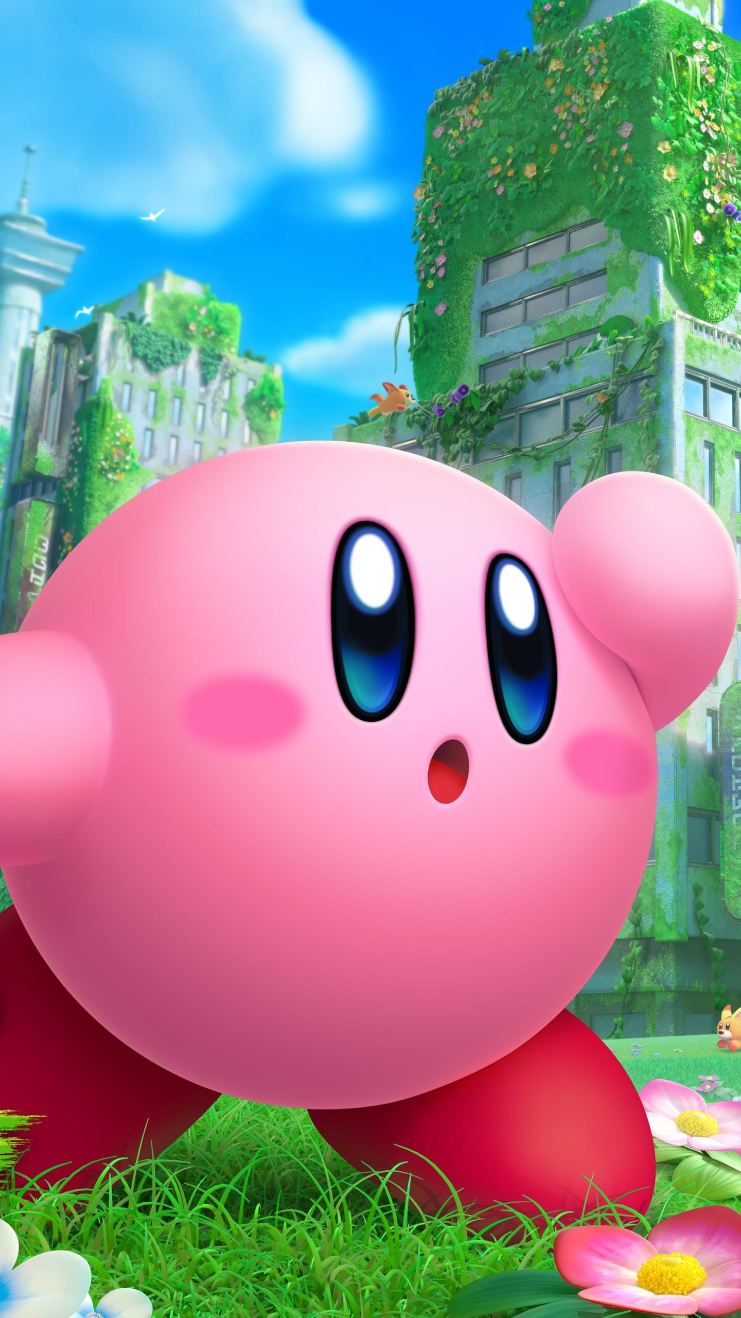 Kirby And The Forgotten Land Phone Wallpaper Mobile Abyss