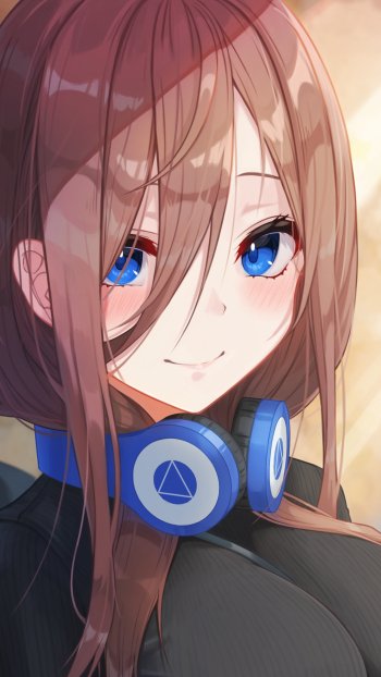Miku Nakano Anime The Quintessential Quintuplets Phone Wallpaper