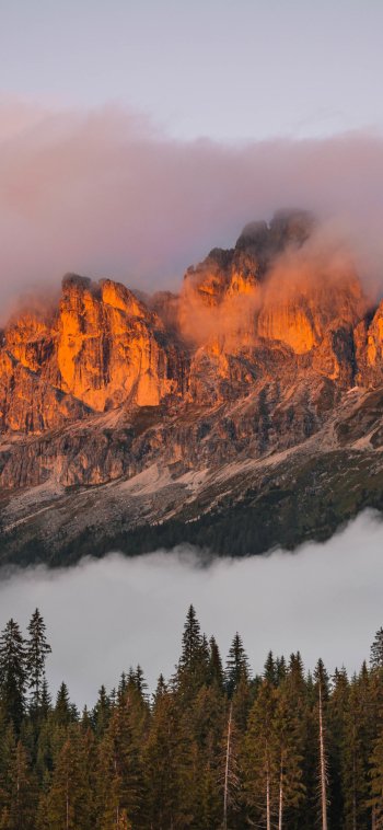  Sunset at the Dolomites Mountains by Lenny welvaert