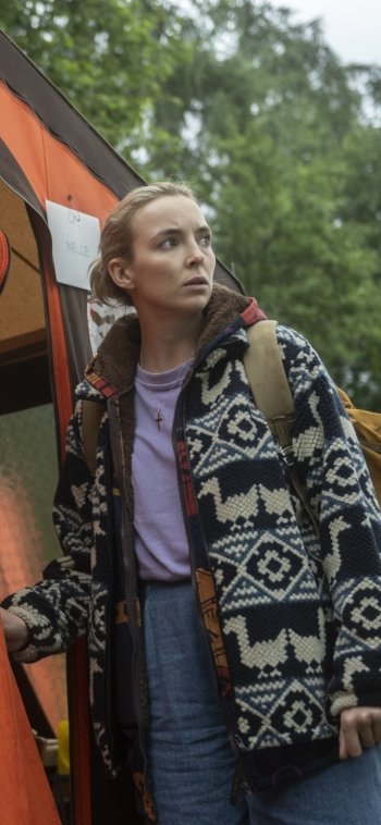 Jodie Comer TV Show Killing Eve Phone Wallpaper