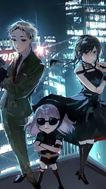 Loid Forger Yor Forger Anya Forger Anime Spy x Family Phone Wallpaper
