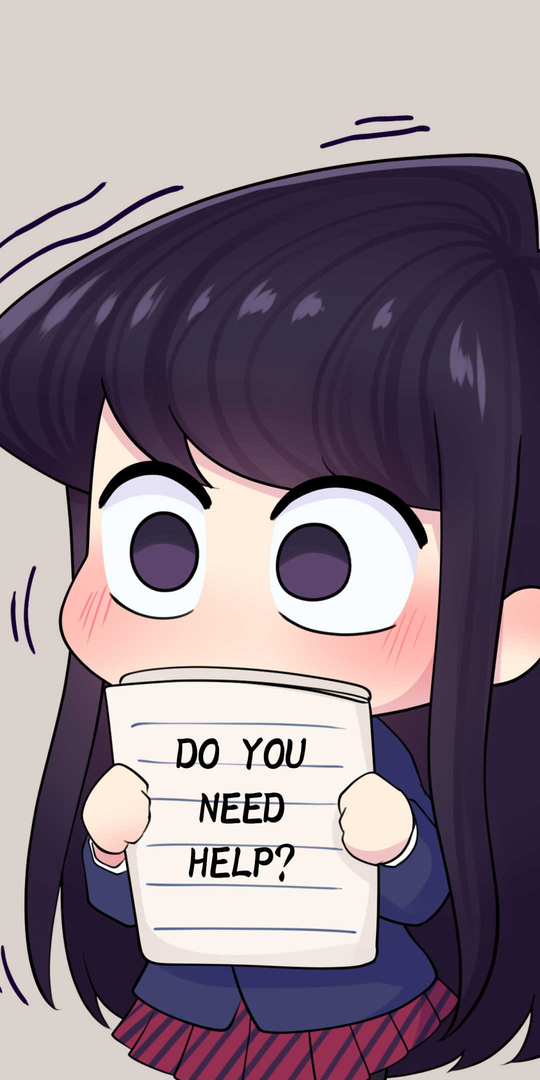 Download Anime Komi Can't Communicate Phone Wallpaper